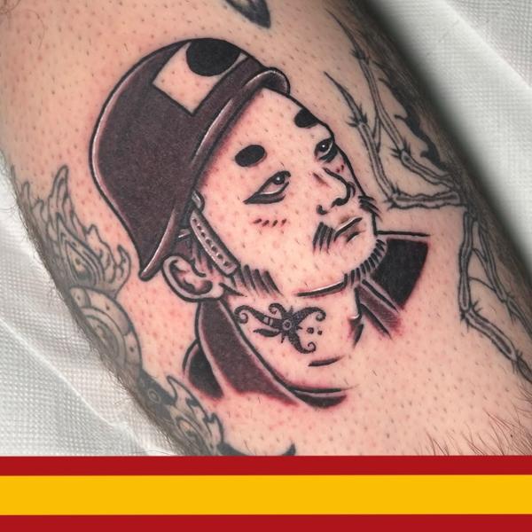 Traditional samurai portrait tattoo by @ziggi_tattoos