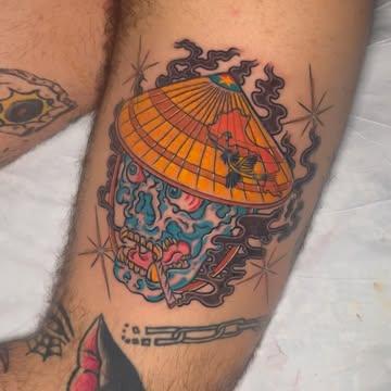 Traditional skull with hat tattoo by @ziggi_tattoos