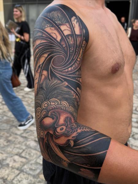 Japanese japanese dragon tattoo by @imzunii_irezumi