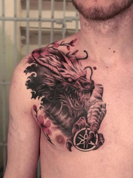 Realism dragon tattoo by @inx.tattoo