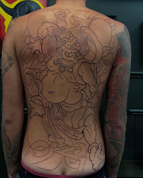 Japanese japanese deity tattoo by @jacoby_tattoo
