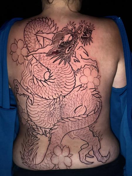Japanese japanese dragon tattoo by @jacoby_tattoo