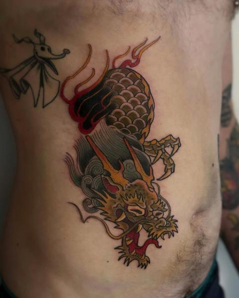 Japanese japanese dragon tattoo by @jadee.tattoo