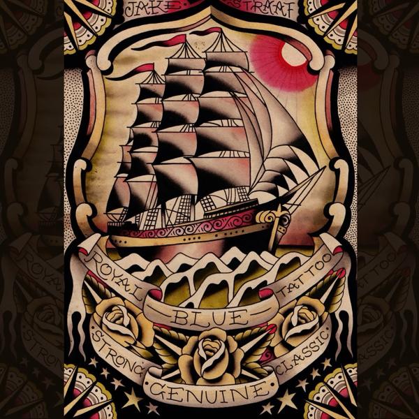 Traditional sailing ship tattoo by @straats_tatts