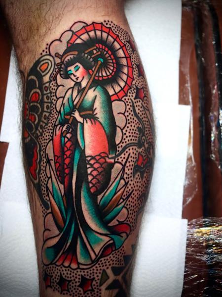 Traditional japanese japanese woman tattoo by @straats_tatts