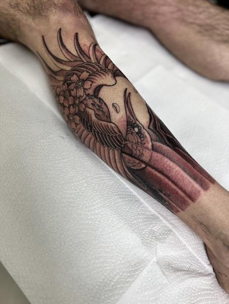 Japanese japanese bird tattoo by @callmenighthawkk