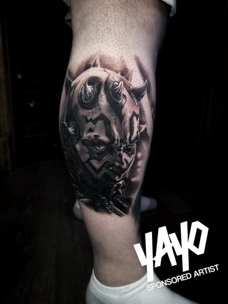 Realism sith lord portrait tattoo by @jamiegibbonstattoo