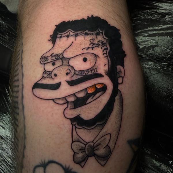 Illustrative simpsons character tattoo by @jammersink