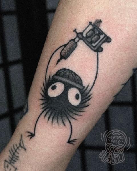 Anime soot sprite tattoo by @jerome_palo