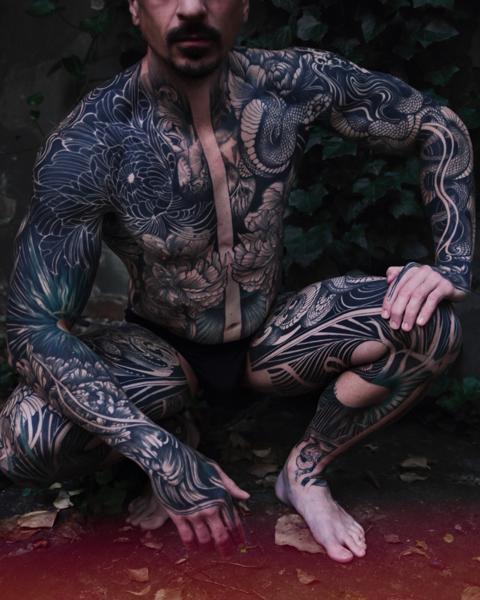 Japanese japanese snake tattoo by @jessicasvartvit