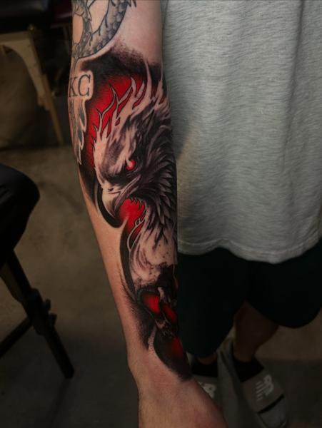 Realism phoenix tattoo by @joe_cider