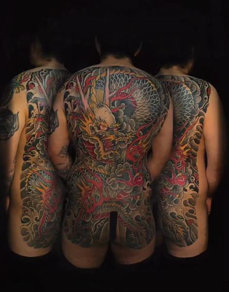 Japanese dragon tattoo by @jojoackermann