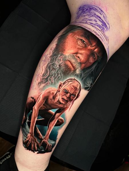 Realism fantasy characters tattoo by @jonarton