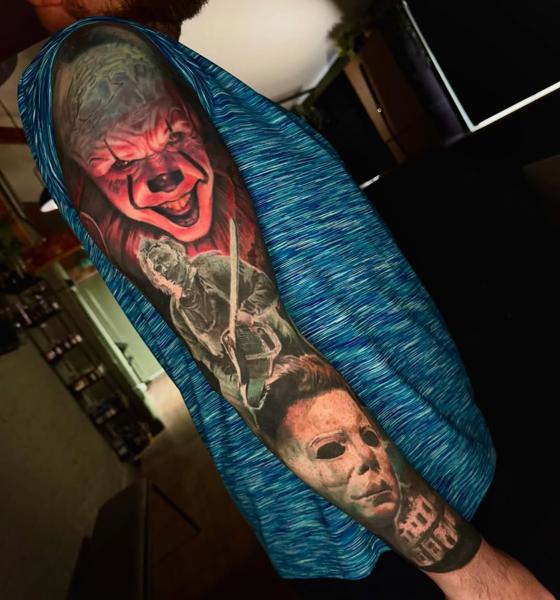 Realism horror characters tattoo by @jonarton
