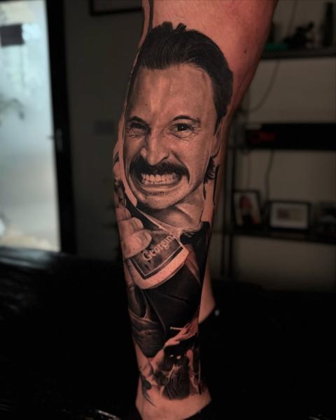 Realism realistic portrait tattoo by @jtatattoos