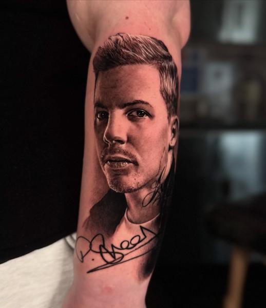 Realism realistic portrait tattoo by @jtatattoos