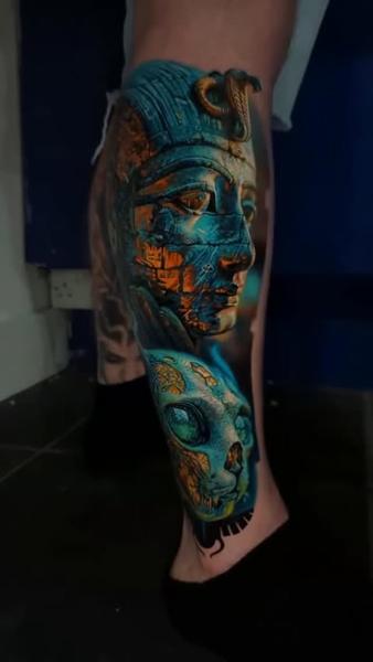 Realism egyptian pharaoh tattoo by @jurgismikalauskas