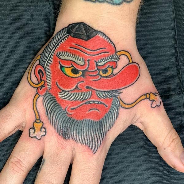 Japanese japanese tengu tattoo by @kanae_tattooer