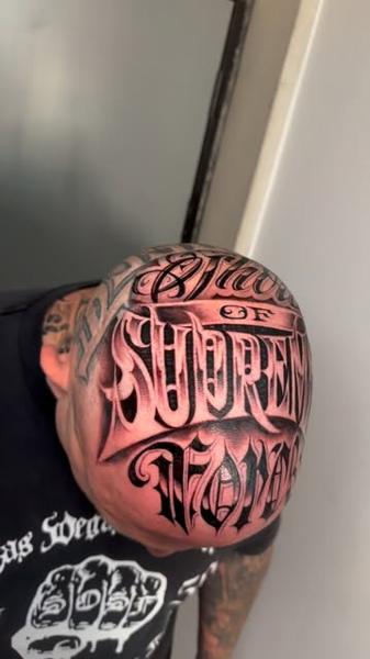 Lettering lettering tattoo by @kingsley_hayward