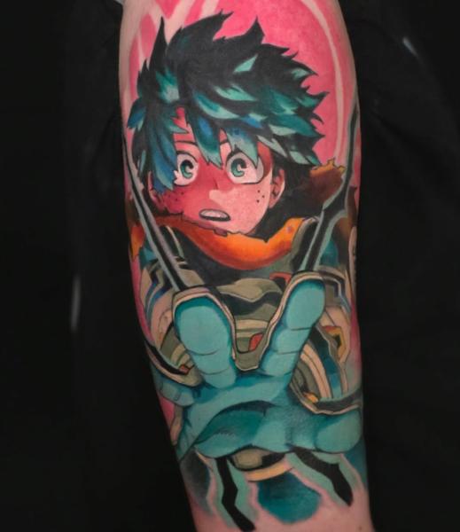 Anime deku character tattoo by @kirstentattoos