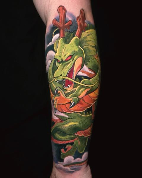 Anime anime dragon tattoo by @kirstentattoos