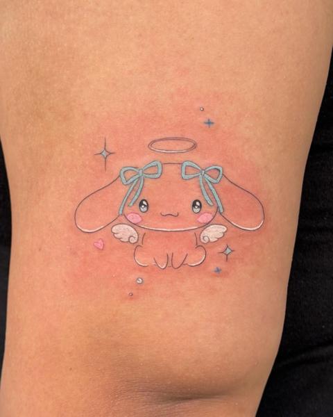 Anime angelic bunny tattoo by @koibitotattoo