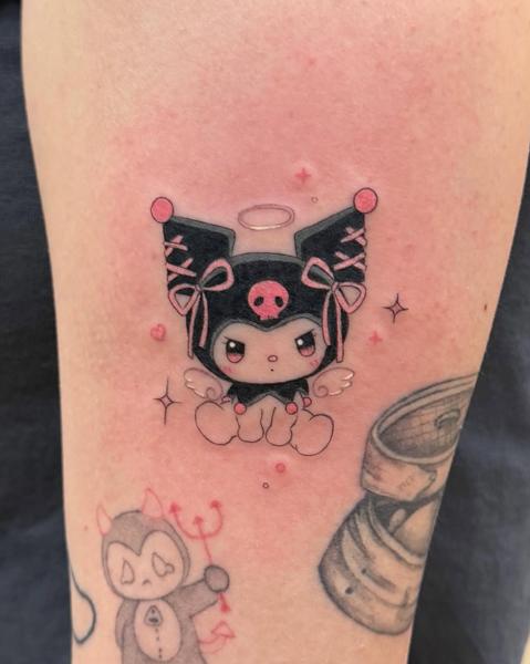 Anime cute character tattoo by @koibitotattoo