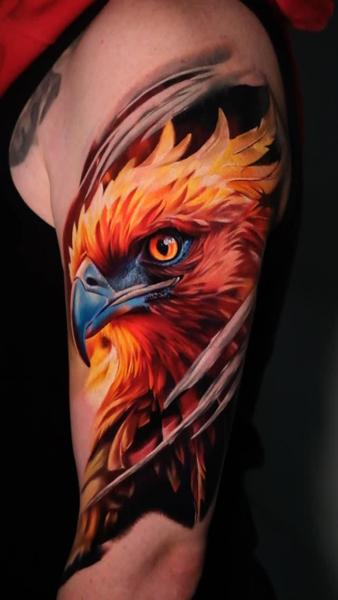 Realism phoenix tattoo by @kseniasimone