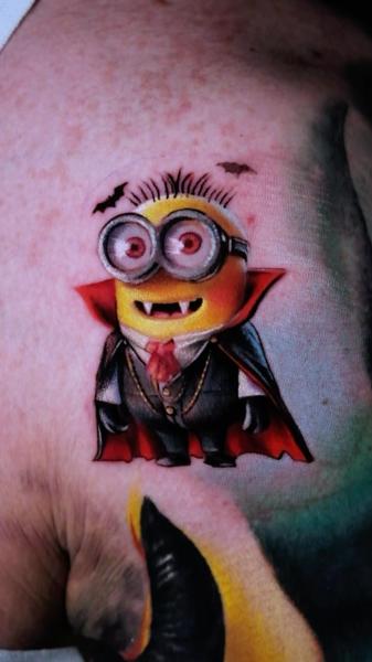 Realism vampire minion tattoo by @kseniasimone