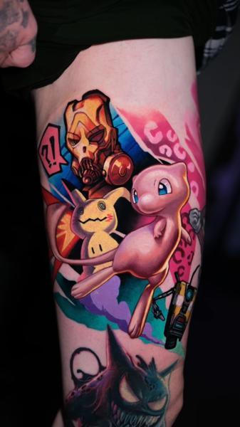 Color Realism cartoon characters tattoo by @kyle._tattoos