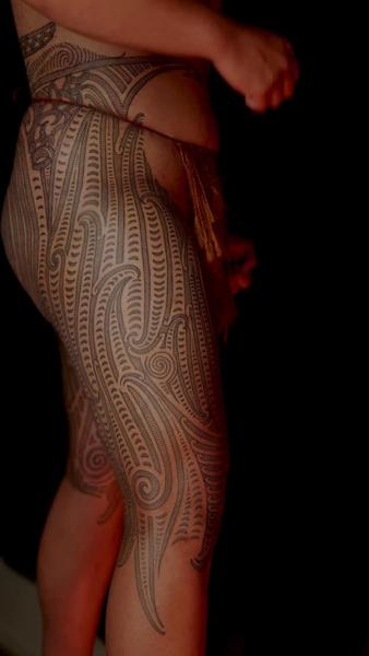Tribal tribal pattern tattoo by @lance_ngata