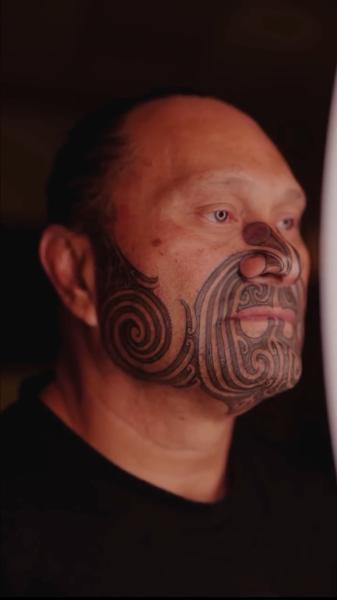 Tribal tribal face tattoo by @lance_ngata