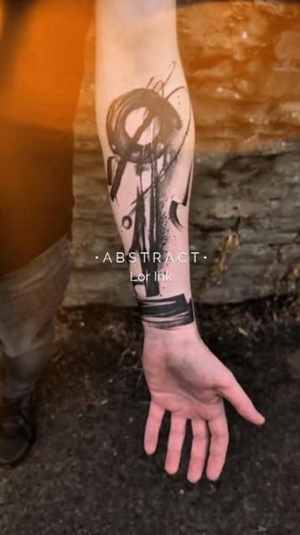 Abstract abstract brushstrokes tattoo by @lorr.ink