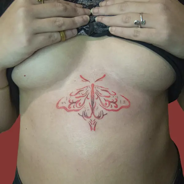 Ornamental ornamental moth tattoo by @tatts_n_tonic