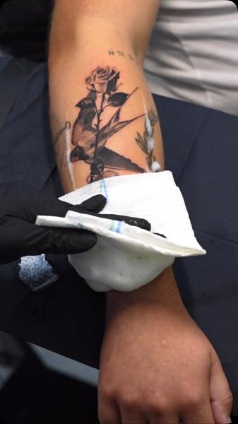 Realism rose tattoo by @magetower.tattoo