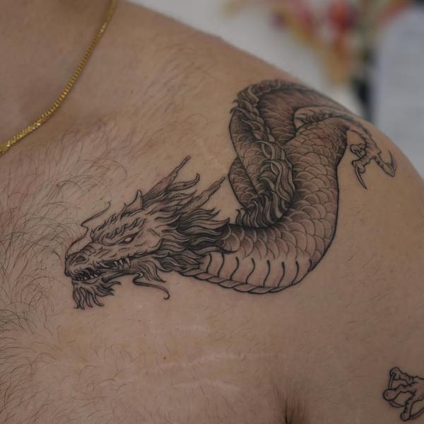 Japanese japanese dragon tattoo by @manvmadetattoos
