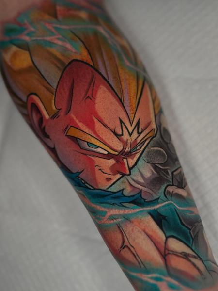 Anime anime character tattoo by @marcusottner