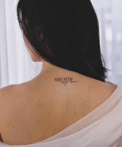 Fine line script lettering tattoo by @marditattoo