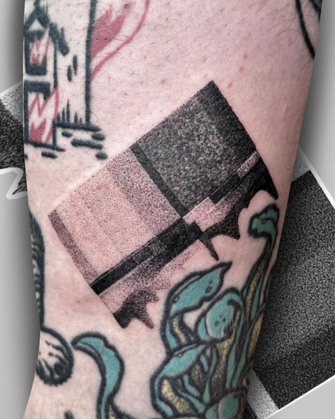 Abstract abstract pattern tattoo by @salvidenning_art