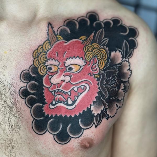 Japanese japanese demon tattoo by @marsu_tattooer