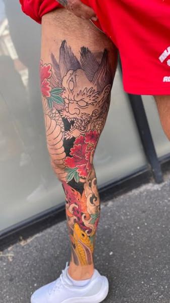 Japanese japanese dragon tattoo by @markwickedink