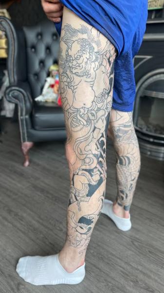 Japanese japanese demon tattoo by @markwickedink