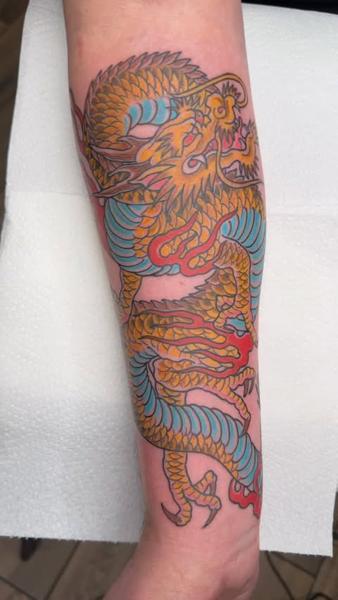 Japanese japanese dragon tattoo by @mattedwardstattoos