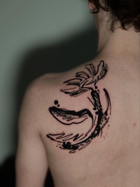 Abstract abstract floral tattoo by @mattylism