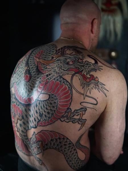 Japanese japanese dragon tattoo by @max_wood_art