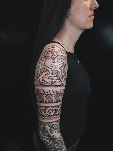 Nordic norse design tattoo by @meelarainey_tattoo