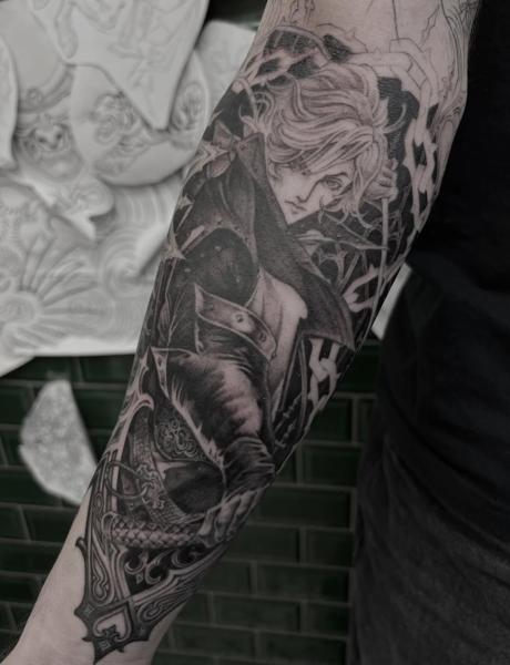 Anime anime character tattoo by @melina_tattoo