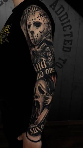 Realism horror characters tattoo by @miketattoo1320