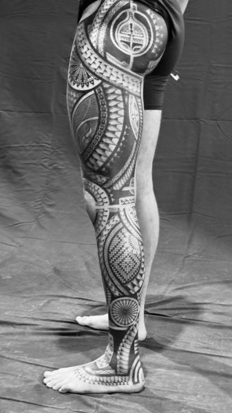 Tribal tribal pattern tattoo by @moanatoa