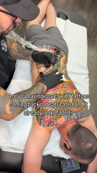 Japanese colorful japanese design tattoo by @mykechambers